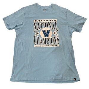 ‘47 Brand 2018 Villanova Basketball Champs Size XL Light-Blue Tee (Retail $35)